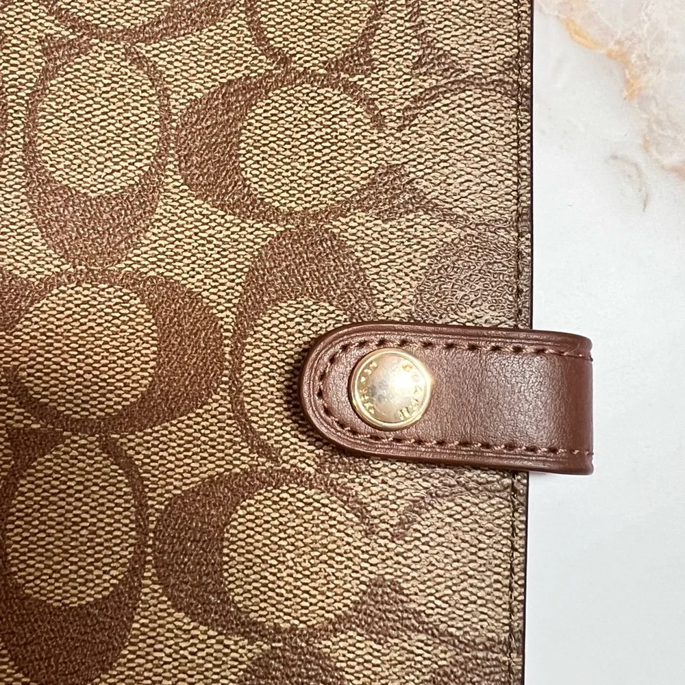 COACH NOTEBOOK In Brown Signature Canvas - Picture 3 of 6
